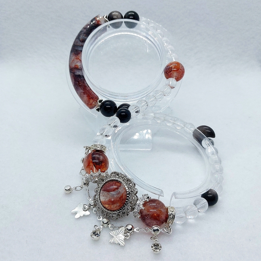 🔥 HQ Fire Quartz Double Wrap Half Hard Bangle Bracelet
